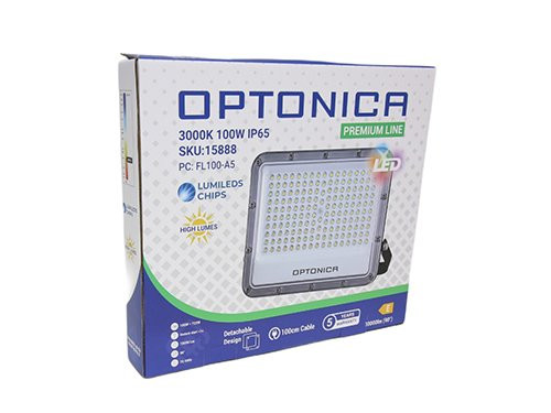 Foto van LED Bouwlamp 100W 3000K zwart - premium LED Bouwlamp 100W 3000K zwart - premium