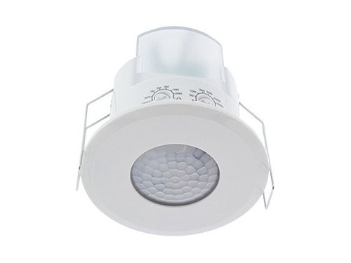 Aanwezigheidsmelder IR inbouw plafond wit platte lens