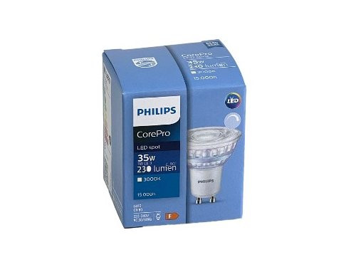 Philips LED spot GU10 3-35W 3000K dimbaar