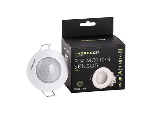 Bewegingsmelder IR inbouw plafond 360 graden plat wit