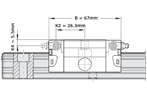 Bosch Rexroth Kogelwagen Koolstofstaal KWD-025-FKS-C1-H-1 Met Kogelketting