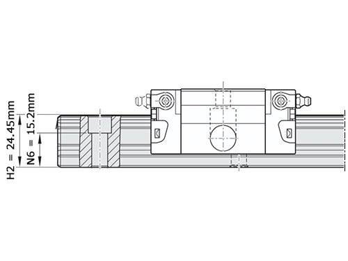 Bosch Rexroth Kogelwagen Koolstofstaal KWD-025-FKS-C1-H-1 Met Kogelketting