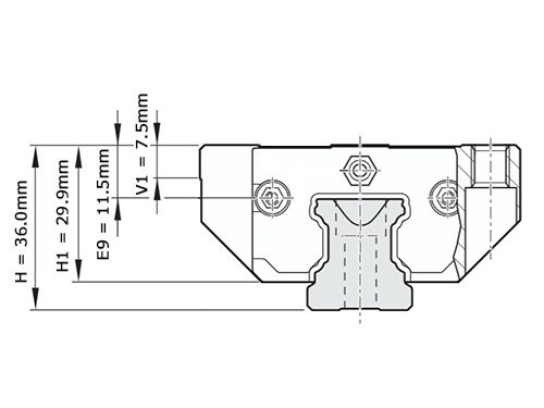 Bosch Rexroth Kogelwagen Koolstofstaal KWD-025-FKS-C1-H-1 Met Kogelketting