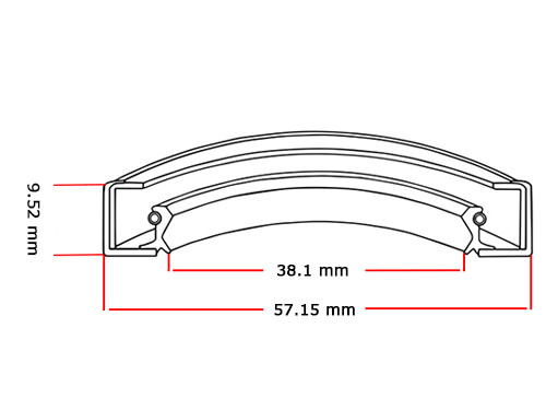 Oliekeerring 38.1x57.15x9.52mm BASL NBR 70