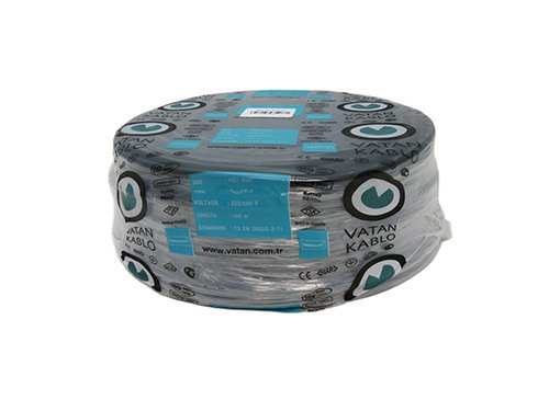 Kabel H05VV-F VMVL rond 5x1,5qmm zwart 100 Meter