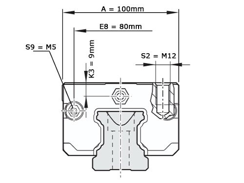 Bosch Rexroth Kogelwagen Koolstofstaal KWC-055-SNS-C0-H-2 Zonder Kogelketting