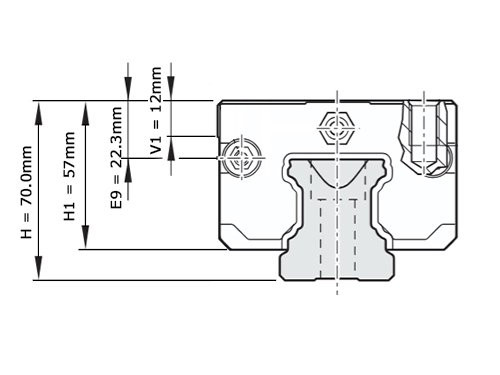 Bosch Rexroth Kogelwagen Koolstofstaal KWC-055-SNS-C0-H-2 Zonder Kogelketting