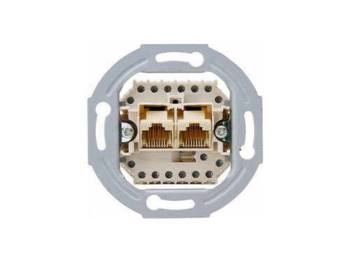 Foto van Kopp inbouw unit UTP CAT5 RJ45 2-voudig Kopp inbouw unit UTP CAT5 RJ45 2-voudig
