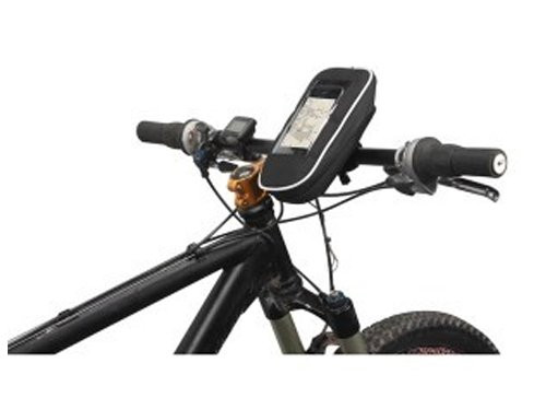 Fietstas met smartphone houder