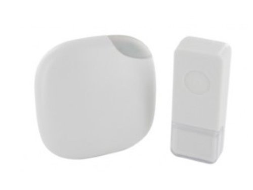 Draadloze deurbel set 300m plug-in design wit + flits