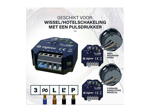 LED dimmer element 0-250W EcoDim fase afsnijding - ZIGBEE