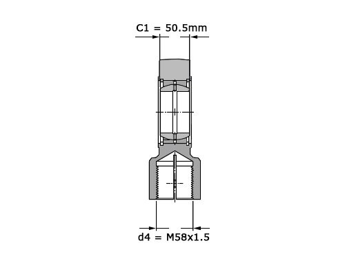 SKF Stangkop SIR60 ES (60x132x44mm)
