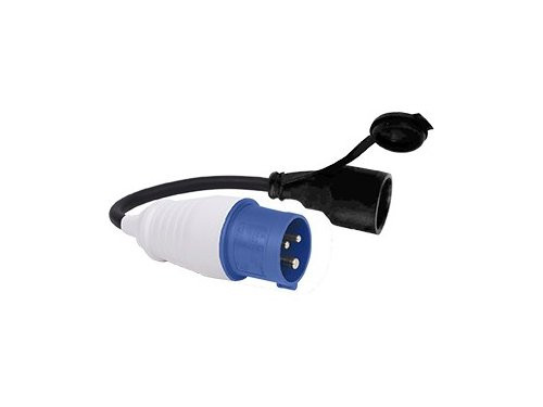 Foto van CEE verloopsnoer 20cm CEE stekker naar contra stekker CEE verloopsnoer 20cm CEE stekker naar contra stekker