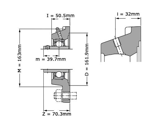 SKF Lagerblok Vierkant FYJ70 TF