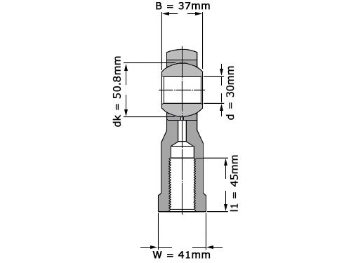 SKF Stangkop SIKAC30 M (30x71x37mm)