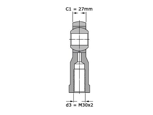 SKF Stangkop SIKAC30 M (30x71x37mm)