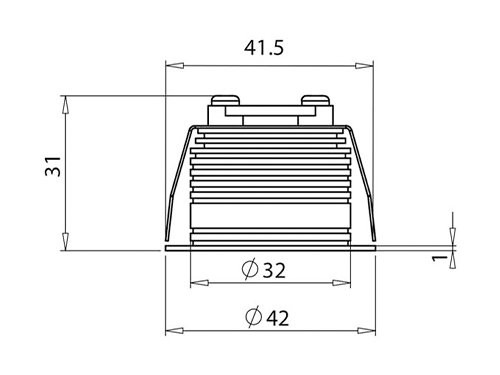 Foto van LED module 3,3W 2700K 350mA 42mm IP44 wit LED module 3,3W 2700K 350mA 42mm IP44 wit