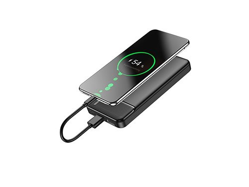 Foto van Powerbank 10.000mA zwart USB + USB-C Powerbank 10.000mA zwart USB + USB-C
