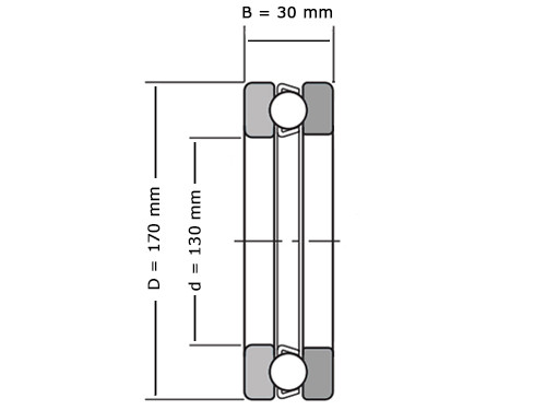 NKE Kogeltaatslager 51126 (130x170x30mm)
