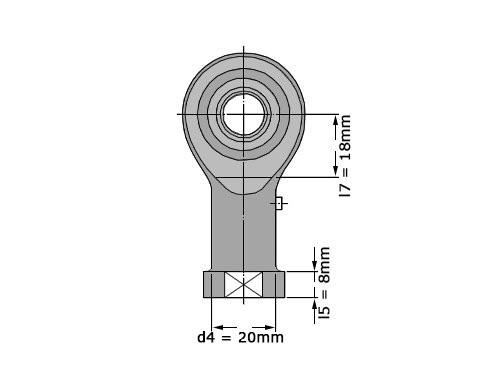 Foto van SKF Stangkop SIKAC14 M (14x37x19mm) SKF Stangkop SIKAC14 M (14x37x19mm)