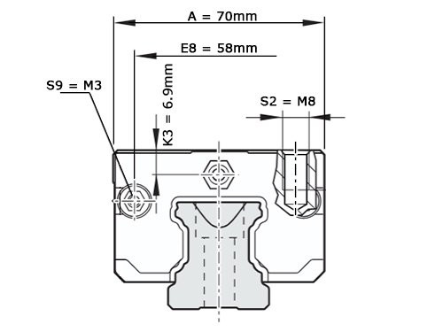 Bosch Rexroth Kogelwagen Koolstofstaal KWD-035-SNS-C2-P-1 Zonder Kogelketting