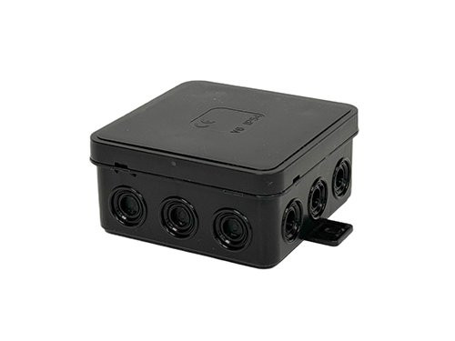 Foto van Kabeldoos IP54 zwart vierkant 100x100x41mm Kabeldoos IP54 zwart vierkant 100x100x41mm