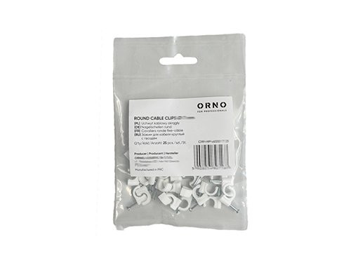 Kabelclip 12mm rond wit zak(25)