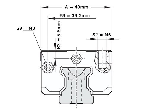Bosch Rexroth Kogelwagen Koolstofstaal KWD-025-SKS-C0-N-1 Zonder Kogelketting