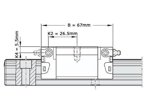 Bosch Rexroth Kogelwagen Koolstofstaal KWD-025-SKS-C0-N-1 Zonder Kogelketting