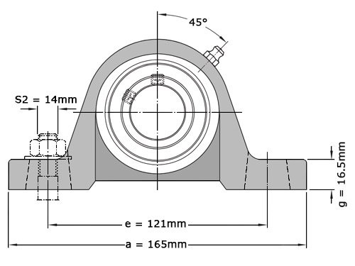 SKF Lagerblok Staand UCP206 H (30mm)