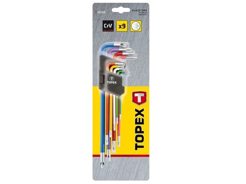 TX-sleutelset torx 9 delig lang