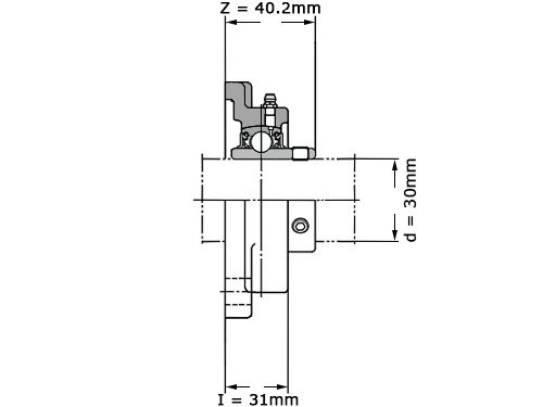 JTEKT - Koyo Lagerblok Rond UCF206 J (30mm)