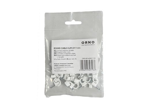 Kabelclip 8mm rond wit zak(25)