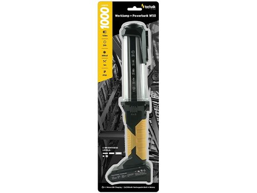 Foto van Technik LED werklamp oplaadbaar 5 standen 1000 lumen Technik LED werklamp oplaadbaar 5 standen 1000 lumen
