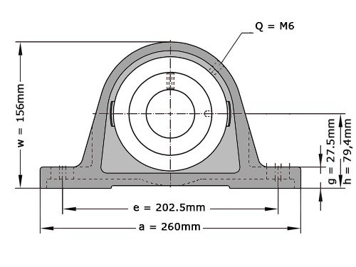 INA Lagerblok Staand TASE70 (70mm)