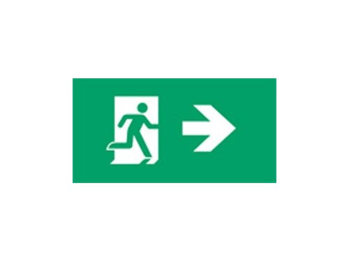 Foto van Pictogram folie LYRA noodverlichting rechts Pictogram folie LYRA noodverlichting rechts