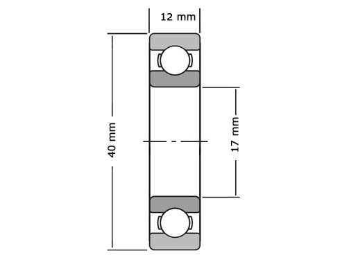 FAG Kogellager 6203 C 2Z L069 C3 V (17x40x12mm)