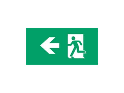 Foto van Pictogram folie LYRA noodverlichting links Pictogram folie LYRA noodverlichting links