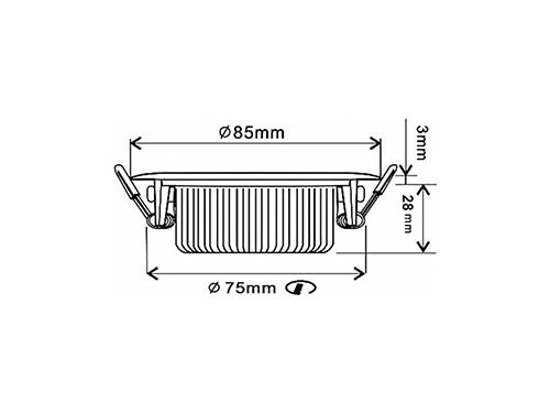 LED inbouwspot 5W 2700K 82mm 36gr rond verstelbaar chroom