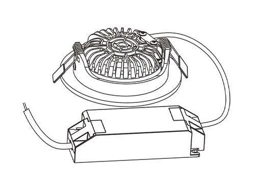 LED inbouwspot 5W 2700K 82mm 36gr rond verstelbaar chroom