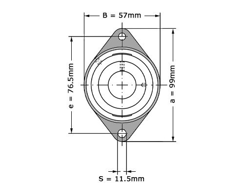 Foto van INA Lagerblok Ovaal PCJT17 (17mm) INA Lagerblok Ovaal PCJT17 (17mm)