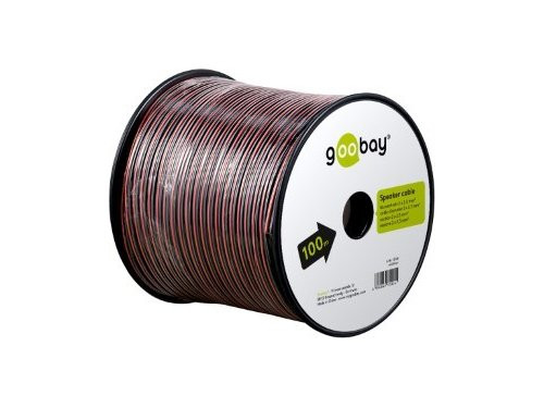 Luidsprekersnoer 2 x 2,5qmm rood/zwart