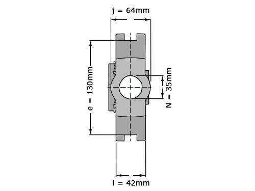 Foto van SNR Lagerblok Span UKT212 H (55mm) SNR Lagerblok Span UKT212 H (55mm)