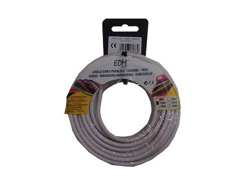 Kabel H03VV-F VMVS ovaal plat 2x1qmm wit 10m