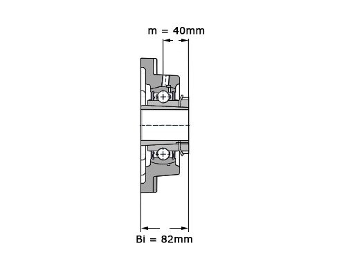 Foto van SNR Lagerblok Vierkant UKF217 H (75mm) SNR Lagerblok Vierkant UKF217 H (75mm)