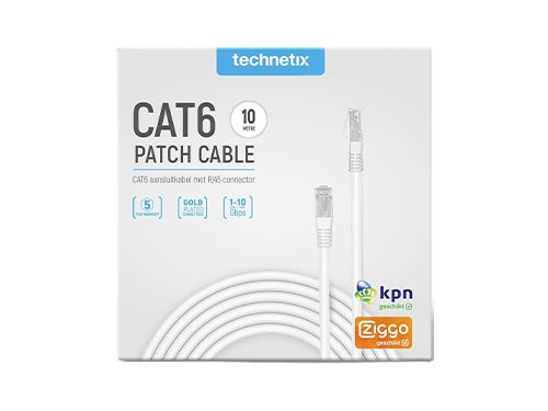 Patchkabel UTP CAT6 10m wit