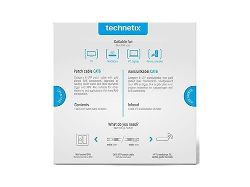 Patchkabel UTP CAT6 10m wit