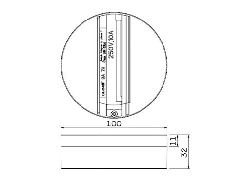 Nordic opbouwdoos 3-fasen rail spots zwart