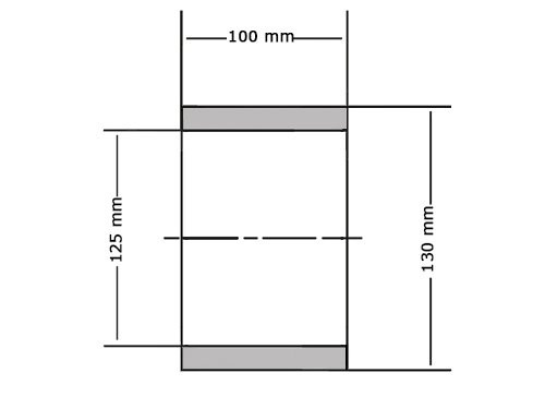 Foto van Glijlager PAP125100 P14 Gerold Staal / PTFE (125x130x100mm) Glijlager PAP125100 P14 Gerold Staal / PTFE (125x130x100mm)