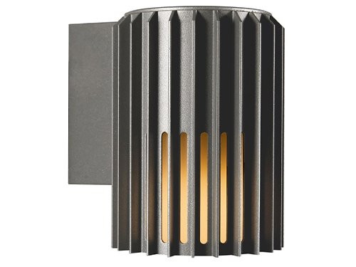 Foto van Wandlamp Aludra rond E27 zilver antraciet IP54 Wandlamp Aludra rond E27 zilver antraciet IP54